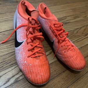 Orange mens soccer shoes